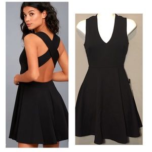 Lulus Going Steady Backless Skater Dress XS